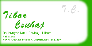 tibor csuhaj business card